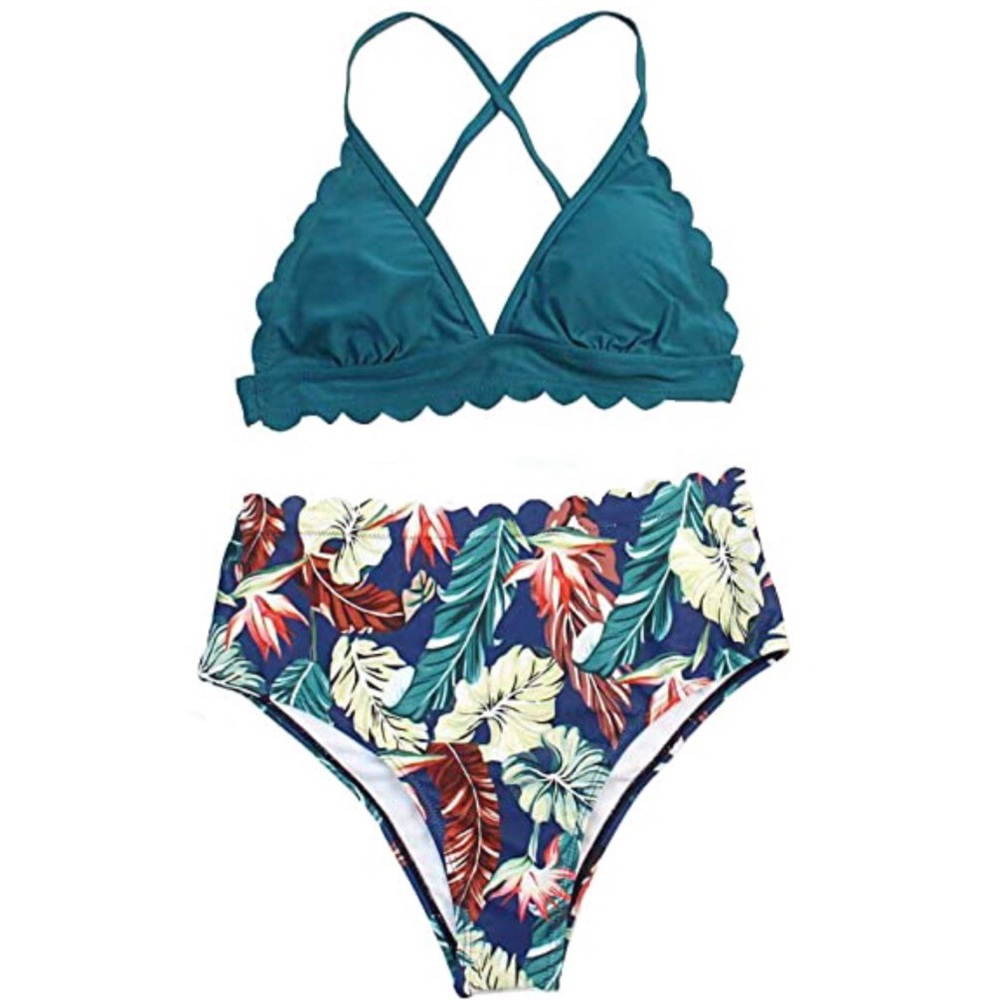 Tropical Women’s Two Piece High Waist NWT Medium